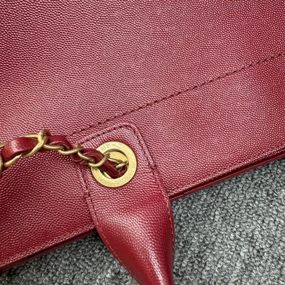 100% Authentic CHANEL DeauVille Medium Leather Satchel Bag - Picture 9 of 15